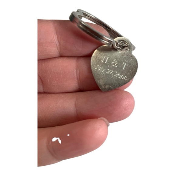 Tiffany & Co. Silver Heart Keychain 925 sterling engraved y2k purse - Picture 7 of 12